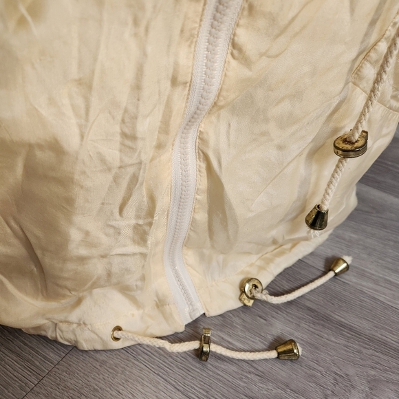 BRAEFAIR Cream Jacket Vintage XS Silk Aztec Design Soft Lightweight Artsy Animal - Picture 12 of 15